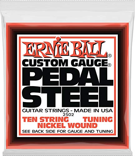 Ernie Ball Pedal Steel E9 Tuning Nickel Wound Guitar Strings, Gauge (P02502)