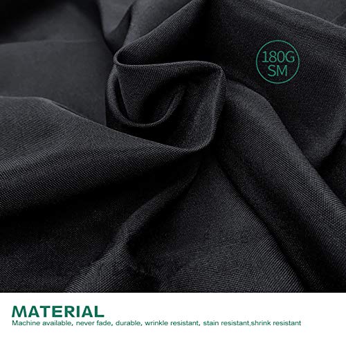 Surmente Tablecloth 90 Inch Round Polyester Table Cloth For Weddings, Banquets, Or Restaurants (Black) … #TOP2