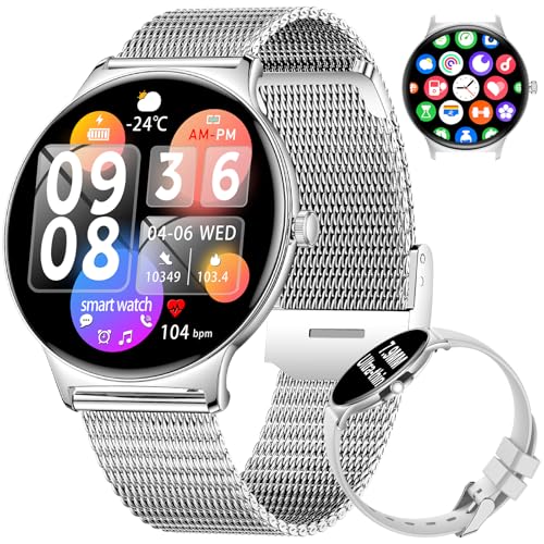 BENYAR SMART Smartwatch Damen, 1.43' AMOLED Ultradünn Smartwatch mit...