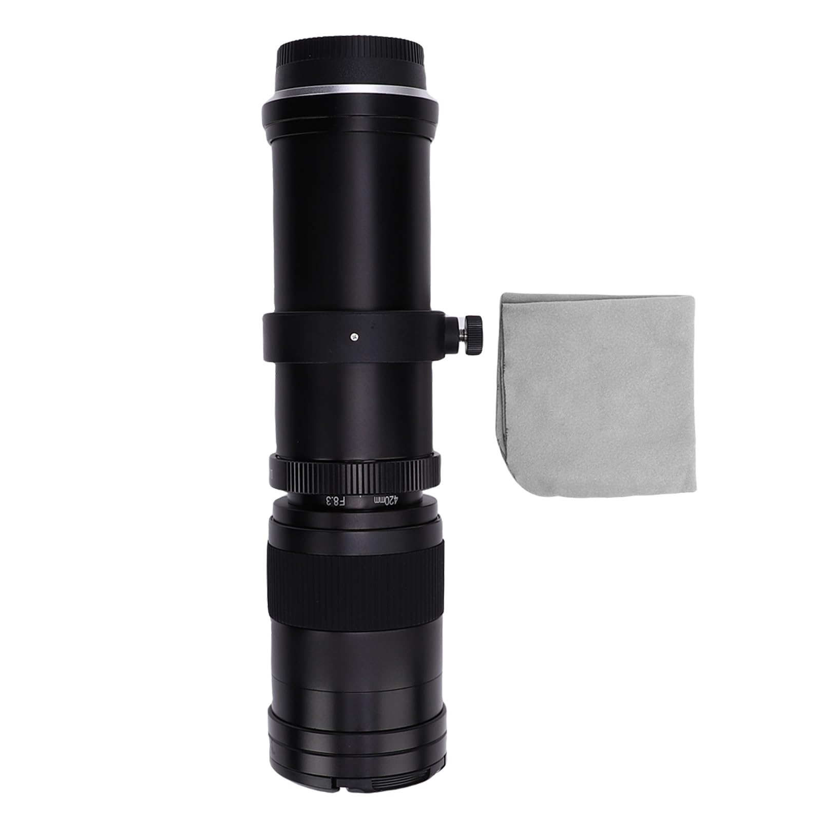 Jectse Manualny Obiektyw Ogniskowy, Powiększanie od 420 Mm do 800 Mm, Teleobiektyw z Otworem F8.3 do Kamery f8. (BLACK)