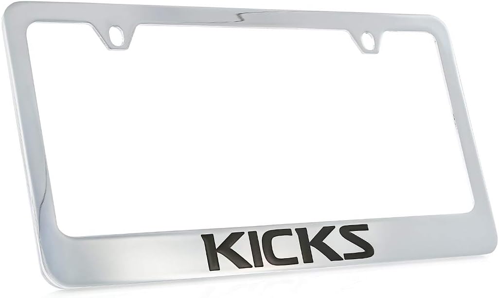 Nissan Kicks Chrome Plated Metal License Plate Frame Holder