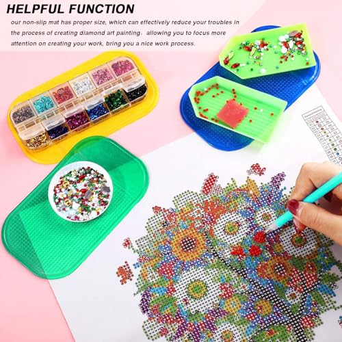 10 Pcs Anti-Slip Tools Sticky Mat for Diamond Art Painting 5.6 x 3.3 inch - Image 3