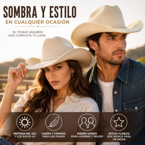 El Mejor Listado de Sombreros de cowboy para Mujer los 5 mejores. 24 Imagen adicional