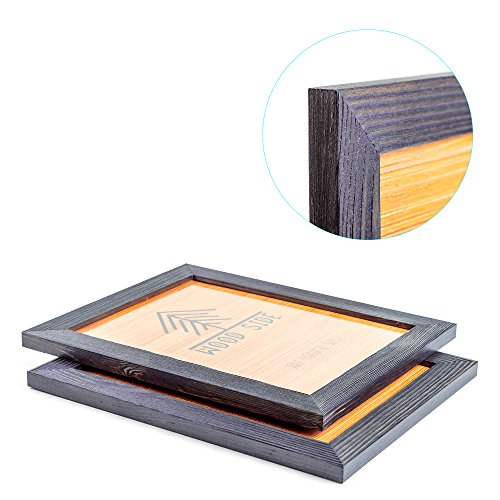image for WOOD SIDE ORBIS 8.5 x 11 Wooden Rustic Picture Frames, Set of 2 for Di