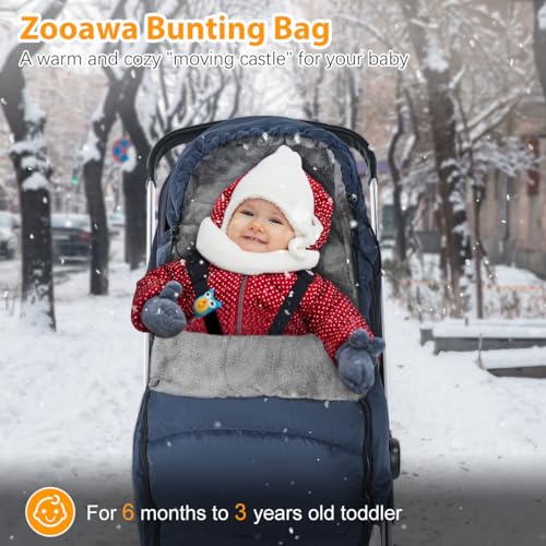 Zooawa P723314172200 Stroller Bunting Bag Universal, Waterproof Baby Stroller Footmuff thumb #1