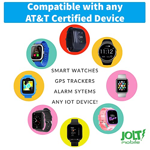 Jolt Mobile $7.50 Smartwatch Plan Nationwide At&T 4G Lte Network - Wearable And Smart Watch Sim Card - 30 Day Service - Triple Cut Sim - No Contract Or Activation Fee #TOP2