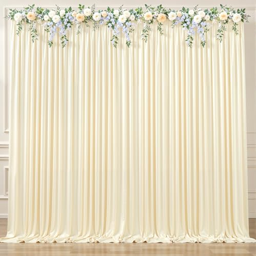 Cortinas de fondo fotográfico marfil 5ft x 10ft 2 paneles miniatura 2