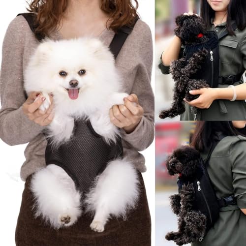 Haustier Rucksack Hund Tragetasche: Verstellbarer Hunde-Tragerrucksack mit Beine-frei-Design, Faltbare Hundetragetasche Katzenrucksack für Wandern & Reisen mit kleinen Hunden & Katzen