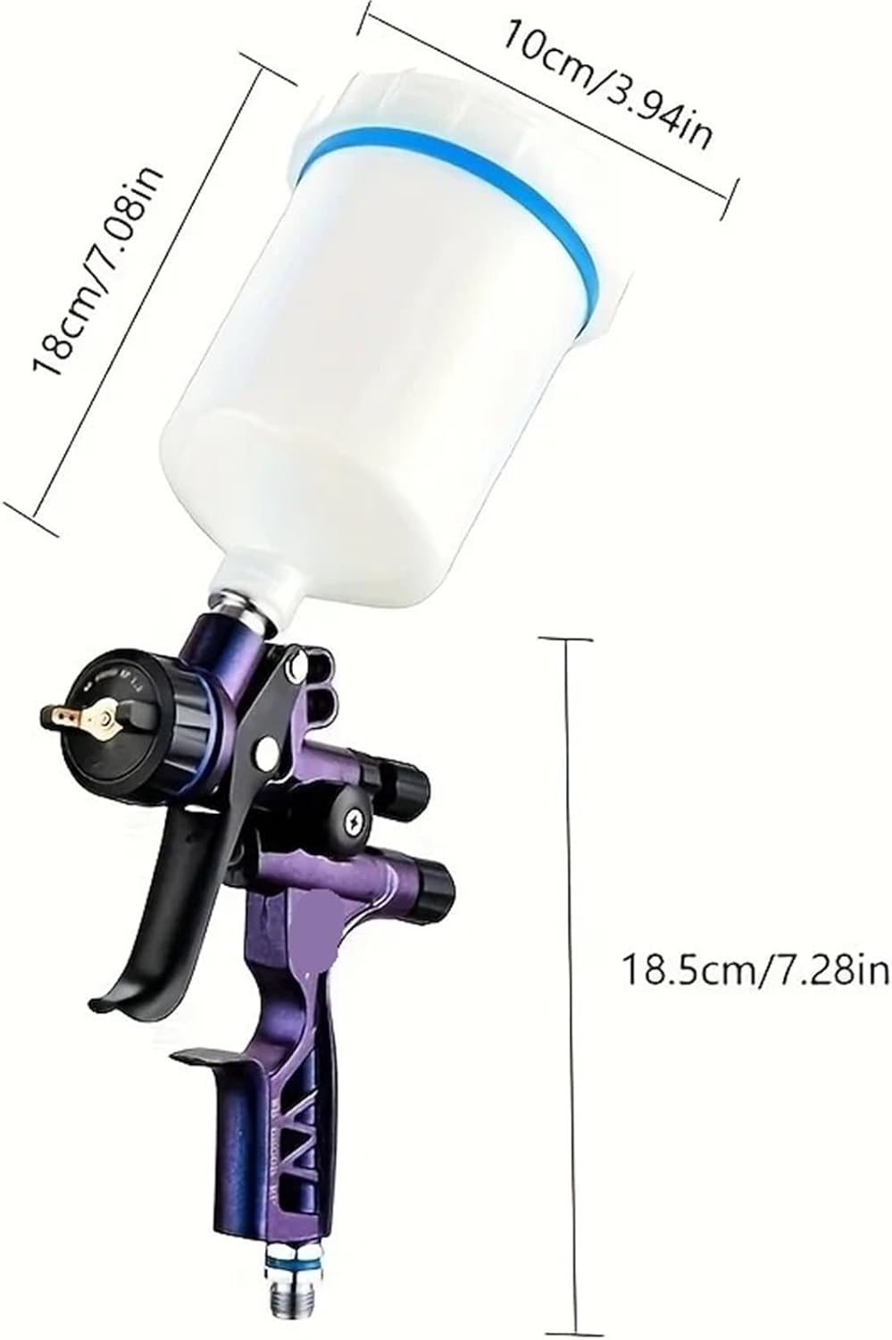 1pc 6800G Spray 1.3mm - Low Pressure Car Paint Sprayer 260L/Min,Airbrush Tool(Green)