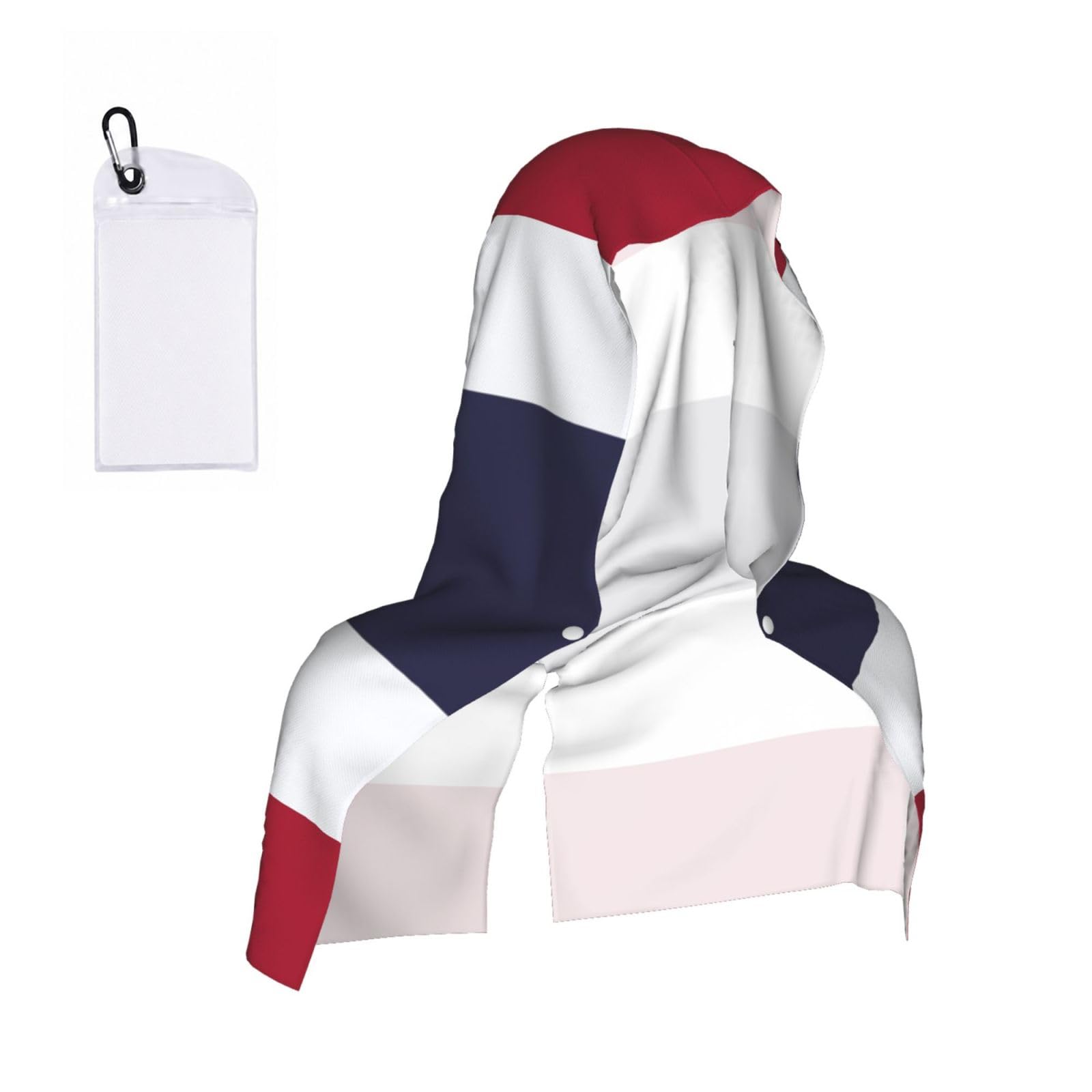 DUWAA Thailand Flag Print Cooling Hooded Sports Towel, 30×60cm Quick Drying Summer Cool Head Wrap For Neck And Face