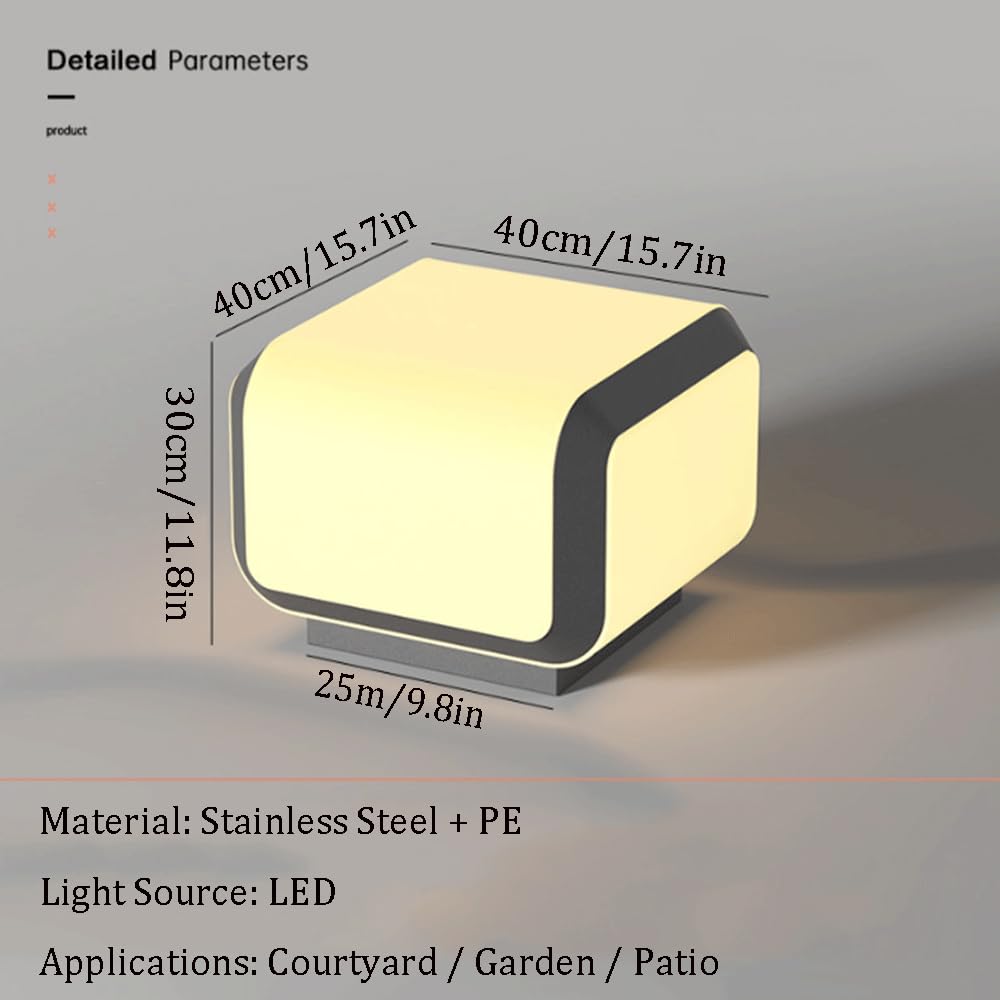 Lampada Da Esterno Classica Impermeabile Con Cablaggio Fisso, Resistente Alle Intemperie, Ideale Per Cancelli, Recinzioni, Cortili, Ville, Patii, Giardini E Paesaggi.