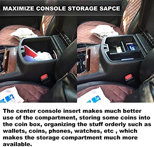 EDBETOS Center Console Organizer Tray Compatible with GMC Sierra 1500 Chevy Silverado Suburban 2500 Avalanche 07-13 Accessory 07-14 Sierra 2500 3500 Yukon Silverado 2500 3500 Suburban 1500 Tahoe, Red - Thumbnail 6
