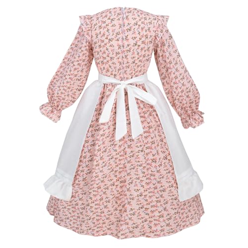 Vestido Colonial para Niñas con Delantal y Capota miniatura 6