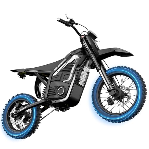 LIGOOD NOVA X Electric Dirt Motorcycle 46 MPH 4000W Motor with 2849 Certified 48V 22.8Ah Battery Full Suspension Hydraulic Brakes Mountain Off-Road for Teens Adults Black