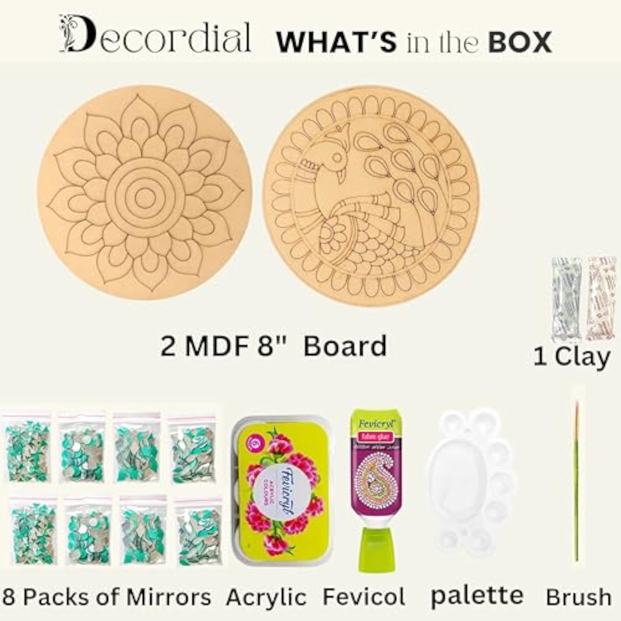 Lippan Art Materials DIY Kit with 2 Premarked MDF Boards