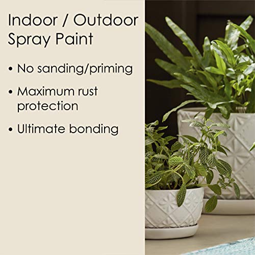 Rust-Oleum 1903830 Frosted Glass Spray Paint, 11 Oz, Frosted Glass & Krylon K02799007 Fusion All-In-One Spray Paint For Indoor/Outdoor Use, Matte Clamshell Off-White #TOP6