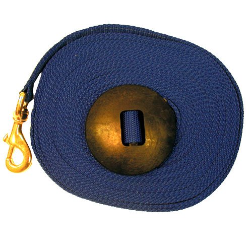 Intrepid International Lunge LINE 25' W/SNAP and Rubber Stop Navy, Navy