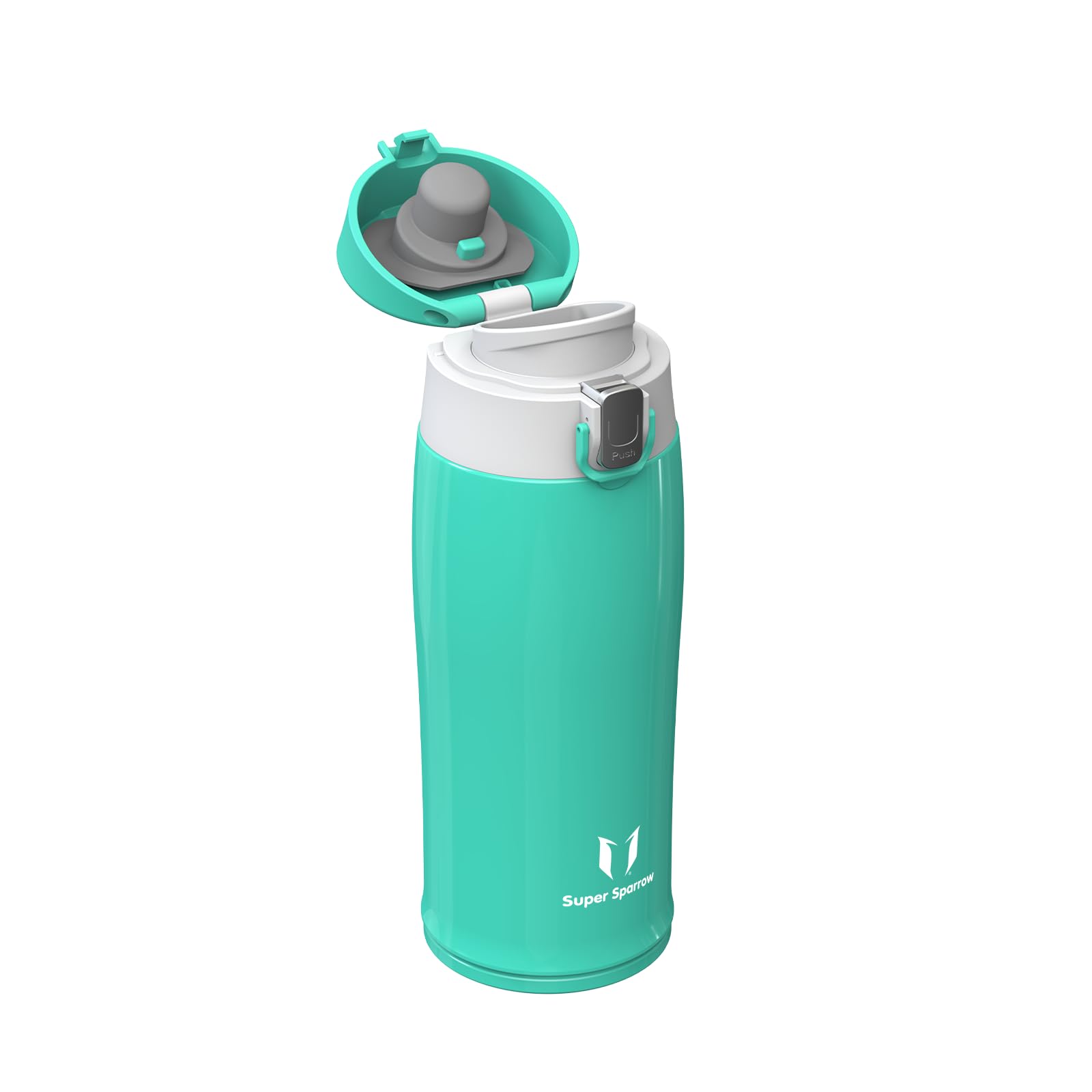 Super Sparrow Borraccia Termica, Acciaio Inox Bottiglia Termica - 350ml, 500ml, 750ml - Senza BPA Tazza Termica, Borraccia Termica per Bambini, Scuola, Sportiva, Bici, Campeggio, Palestra