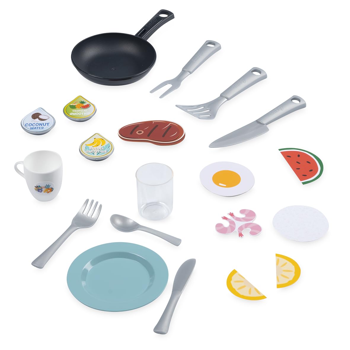 Smoby - Stitch - Cocina - Estuche Plegable - Numerosos Accesorios: sartén, crepera, Taza, cápsulas, Chupete y Otros - A Partir de 3 años - Fabricado en Francia