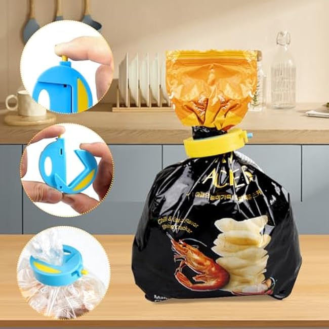 YOHTKHSEB Bag and Food Storage Closure Clip for Snack Bags (Blue)