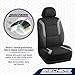 Skechers Memory Foam Car Seat Covers, Air Cool Mesh Thick Seat Covers, Car Seat Full Sets, Airbag Compatible, Automotive Comfort Protection for Most Cars,Vans,Trucks, SUVs,Grey