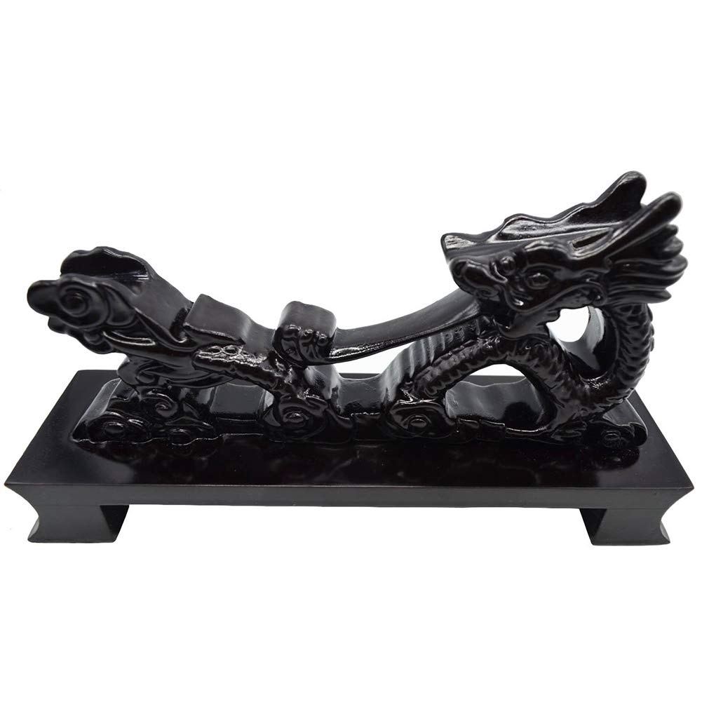 BAIWANLIN sword Holder stand Horizontal display samurai Katana Wakizashi Resin Dragon shape Black Large/medium/small size,small