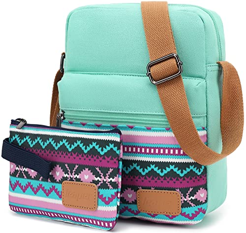 Leaper Girls Crossbody Purses for Kids 2 PCS Cross Body Bag Women Messenger Bag Girls Canvas Bag Cross Body Purse Set2