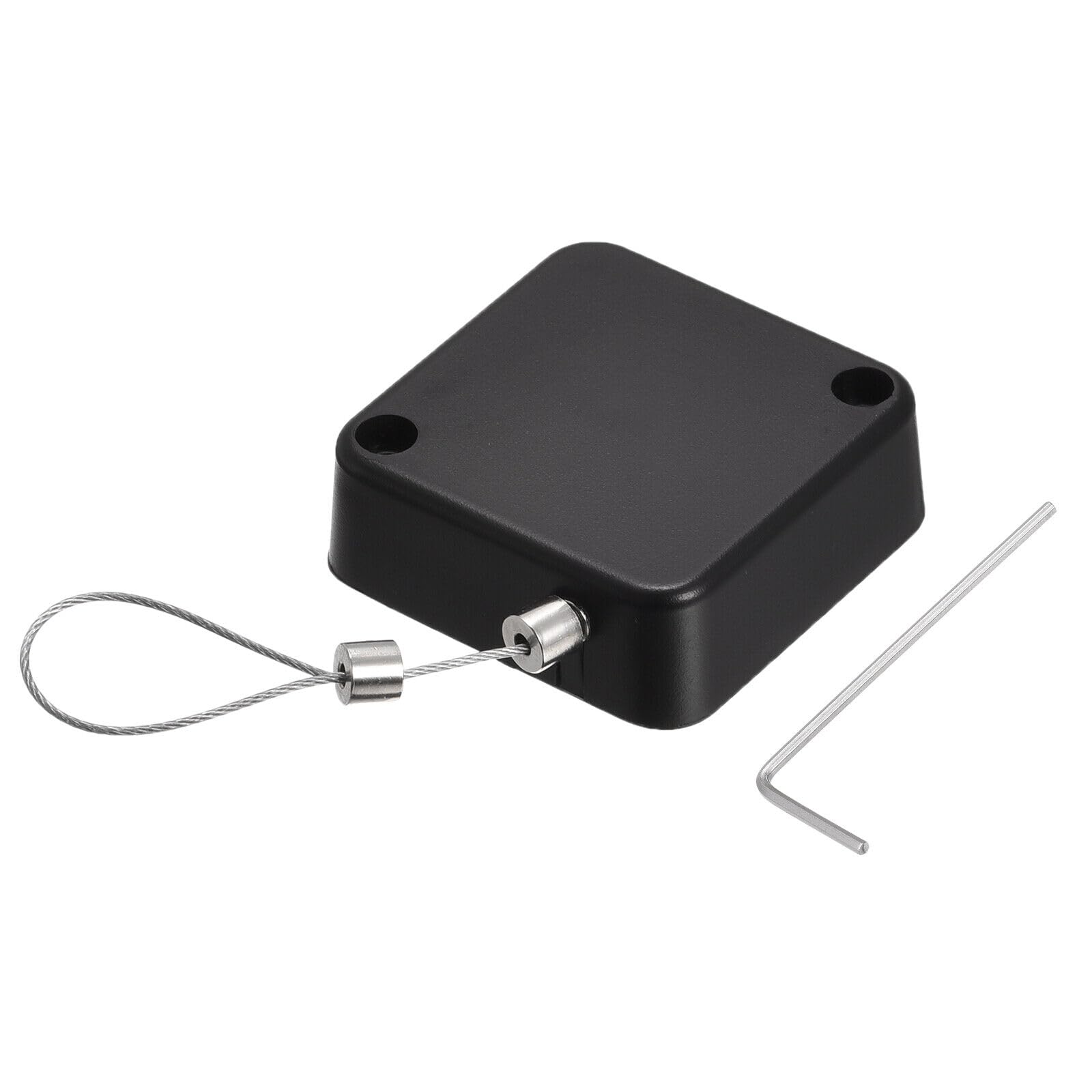 Generic Retractable Cable Lock,te Control Anti-Lost 2m Rope 200g Black 2pcs