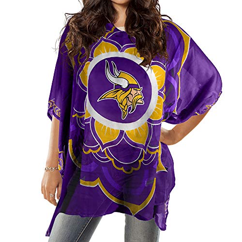Littlearth NFL Minnesota Vikings Caftan Flower Team Color 32 x 42