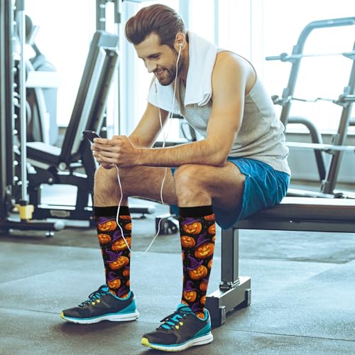 Image of Wusikd Cats Compression Socks for Women and Men Circulation Cute Long Socks for Athletic Running 1