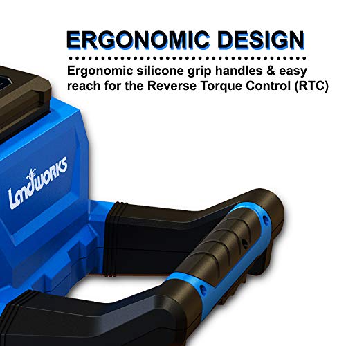 Landworks Earth Ice Auger Power Head Heavy Duty Eco-Friendly Electric with Brushless Motor 2Ah Battery and Charger Included (Auger Bit Sold Separately)