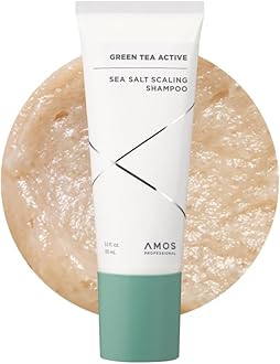 AMOS PROFESSIONAL Green Tea Active Sea Salt Scaling Shampoo l Scalp Scrub, Deep Cleansing for Itchy, Oily Scalp, Sulfate Free, 5.0 fl. oz.