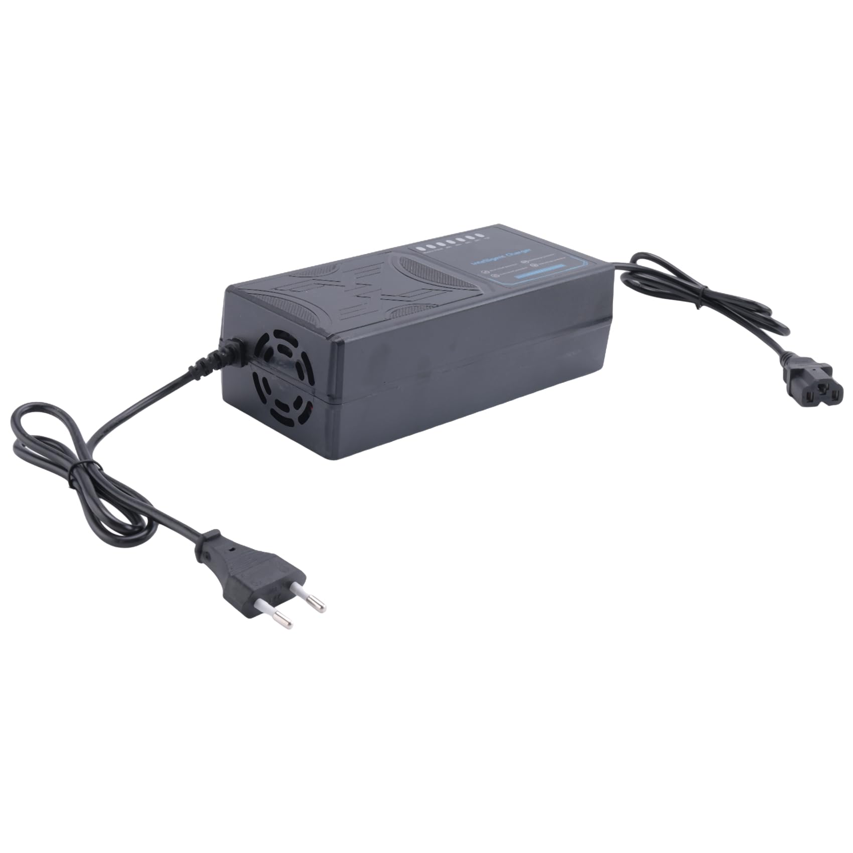 Cargador para vehículos eléctricos, 72 V, 20 Ah, 7 indicadores de luz, indicador de potencia, protección fugas de corriente, enchufe europeo completo