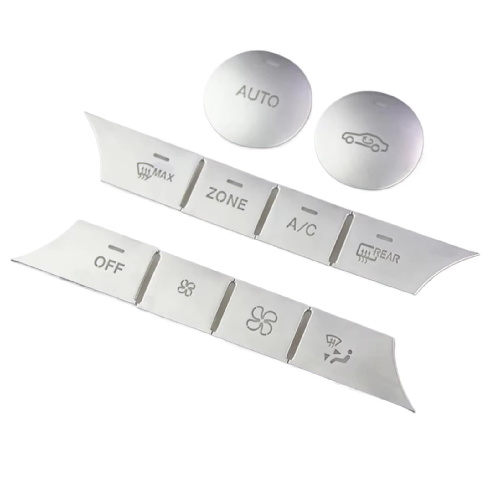 Interior Button Sticker Compatible with Benz for GLK for X166 for X204 for W164 10pcs Center Console Air AC Button Cover Trim