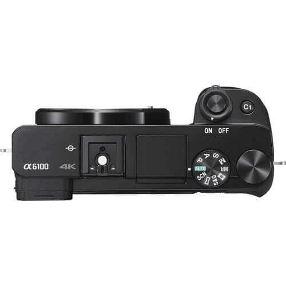 Câmera Sony Alpha A6100 com Lente 16-50mm Mirrorless 4K de 24MP