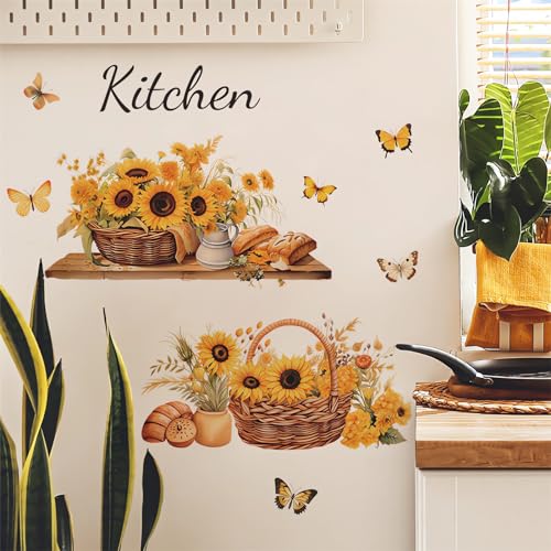 Vinilos Decorativos Girasol Amarillo Para Pared miniatura 3