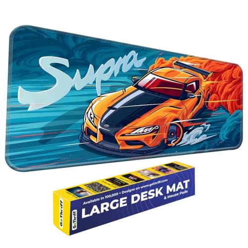 Image of Supraa Gaming Pad - Extended 60x30CM Large with Stitched Edges & Non-Slip Rubber Base | Perfect Gaming Setup Mat & PC | Essential Gaming Accessories