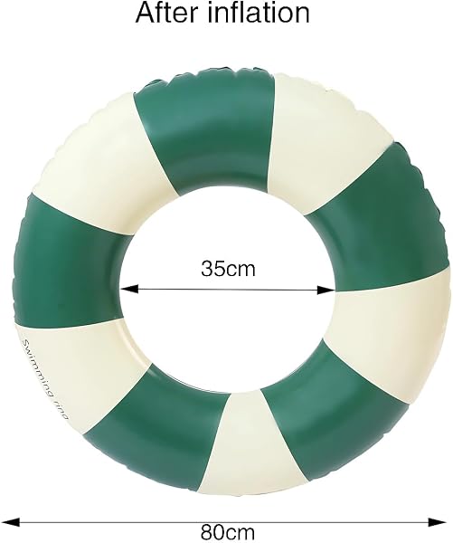 Anneau de Natation Gonflable Adulte, Anneau de Natation Bouée de Piscine, Bouée Gonflable Rétro Rayée, pour Les Vacances à la Plage et Les fêtes de Piscine - 2