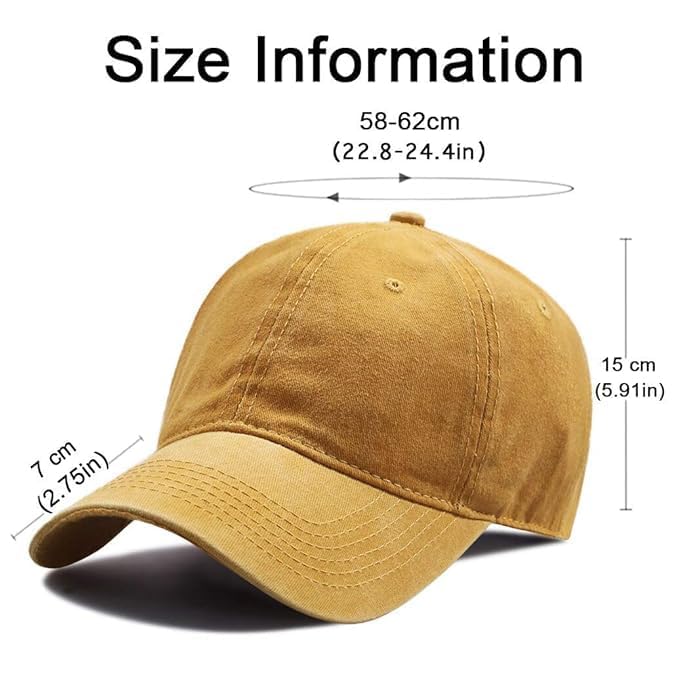 Image of kill off Plain Denim Cap Unisex Baseball Cap 100% Cotton Fits Men Women Washed Denim Adjustable Cap