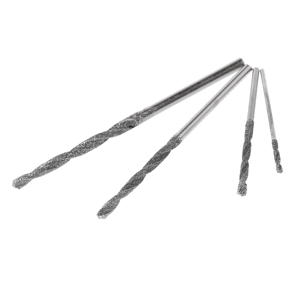 DIIOOMIEEU 20Pcs 1mm 1.5mm 2mm 2.5mm Coated Twist Drill Bits Set for Glass Soft