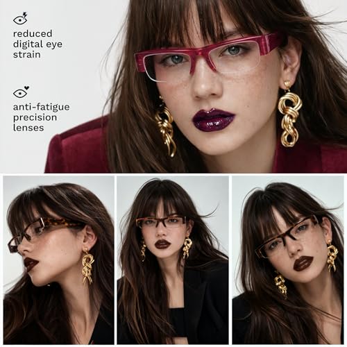 Image of livho Blue Light Blocking Glasses for Women and Men, Lightweight Metal Frame Computer Glasses, Anti Eye Strain, UV Protection