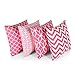 Penguin Home 3426 Housse de Coussin carré décoratif Double Face 100% Coton avec Fermeture éclair Invisible 45cm x 45cm x 18” (Ensemble de 4, Rose Vif), 45 X45 X1 cm