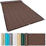 日よけ シェード 2.5 x 3 m 日除けシェード 大型 日よけ プライバシー保護 日よけ 日よけ サンシェード 遮光率95% 断熱 遮光 紫外線 95%カット 風通しも良い 家/窓/屋外/パティオ用, モカ