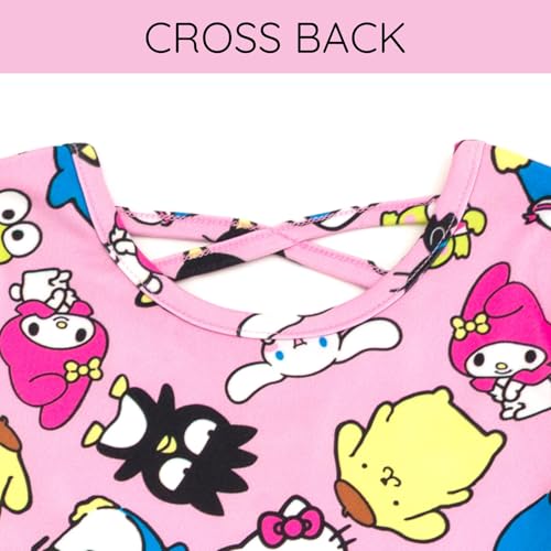Image of Hello Kitty Girls' 2-Pack Short Sleeve Skater Dresses Toddler to Big Kid