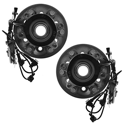 Image of TRQ 2 Piece Front Wheel Bearing & Hub Assembly Set 4WD Compatible with 2004-2008 Chevrolet Colorado GMC Canyon 2006 Isuzu i-350 2007-2008 i-370