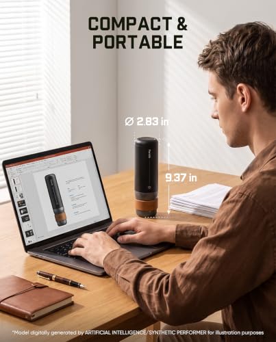 Fanttik Cafein 11 Portable Espresso Maker, 20 Bar Coffee machine with USB-C | Portable&Compact, 135s Rapid Heating, Golden-Cup Extraction, IP65, 4500mAh*3, Travel, Fishing, Hiking, Party, Gym,Office