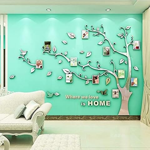 AIVORIUY Pegatinas de Pared 3D Árbol de Familia con Marcos de Fotos Cover