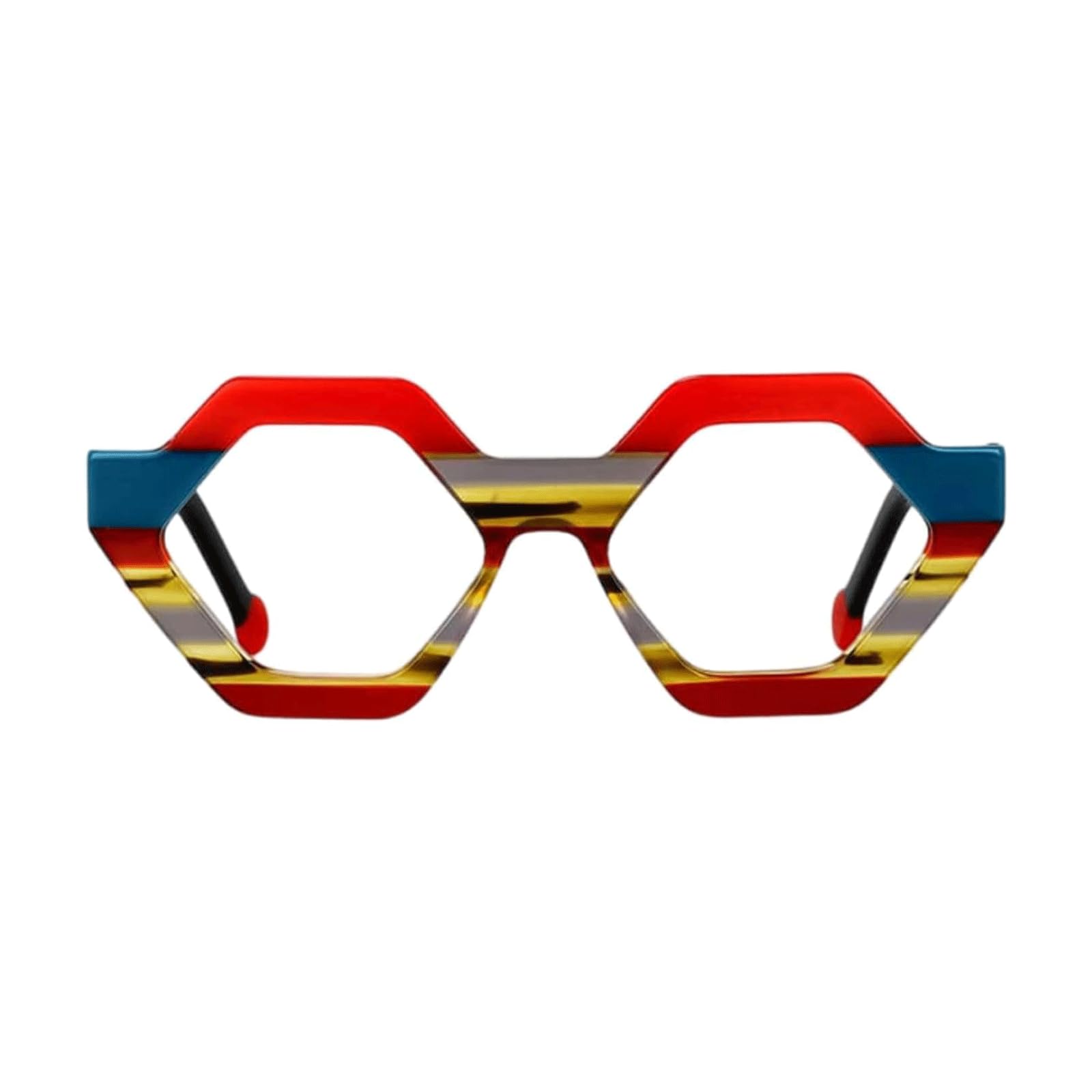 okularów do czytania Draagbare brillenmonturen Acetaat brilmonturen Veerscharnier Brilmonturen Creatieve Pop Regenboog Optische Brillen Unisex idealne dopasowanie