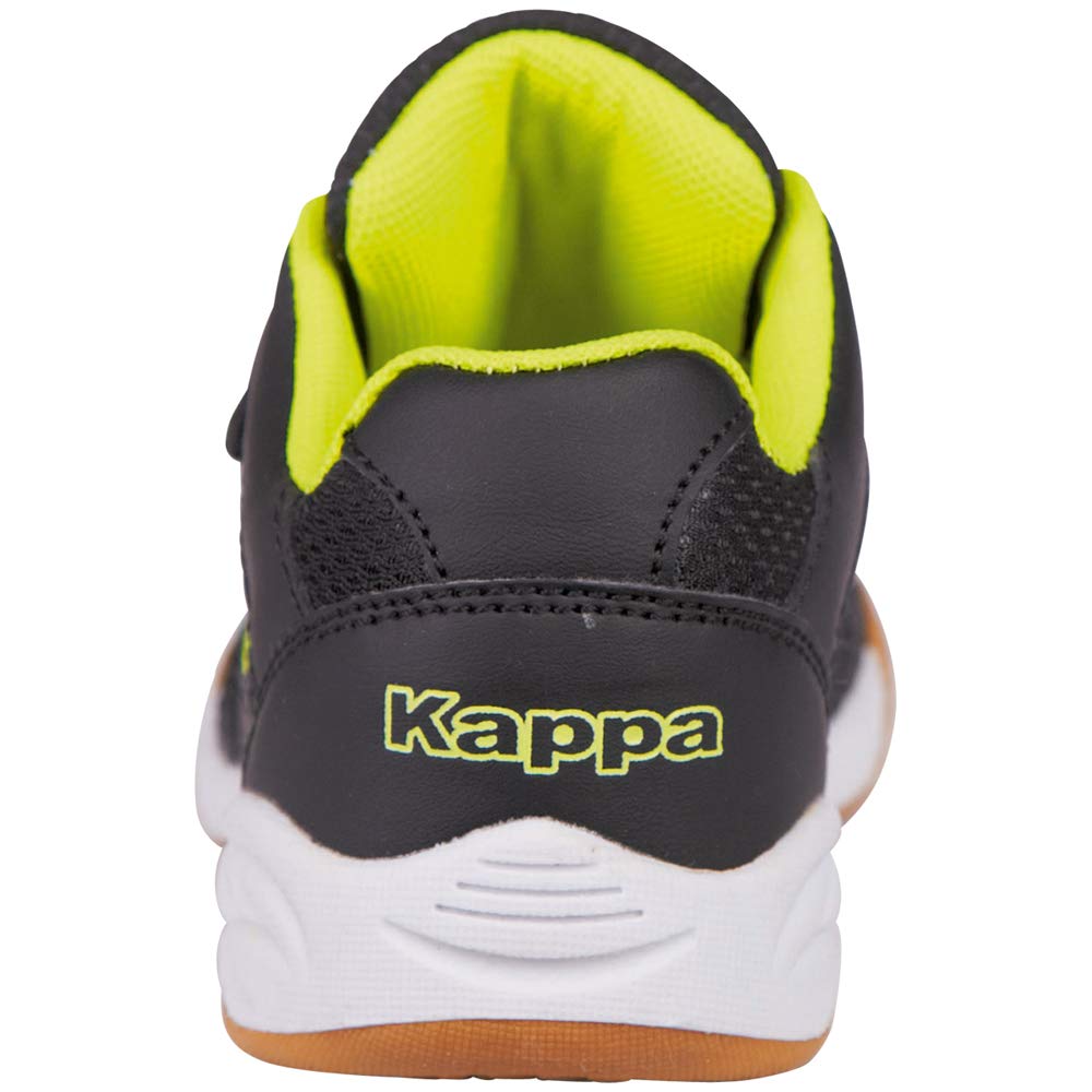 Kappa Kickoff K Unisex Kids, Scarpe per jogging su strada Unisex - Bambini e ragazzi, Black Yellow, 34 EU