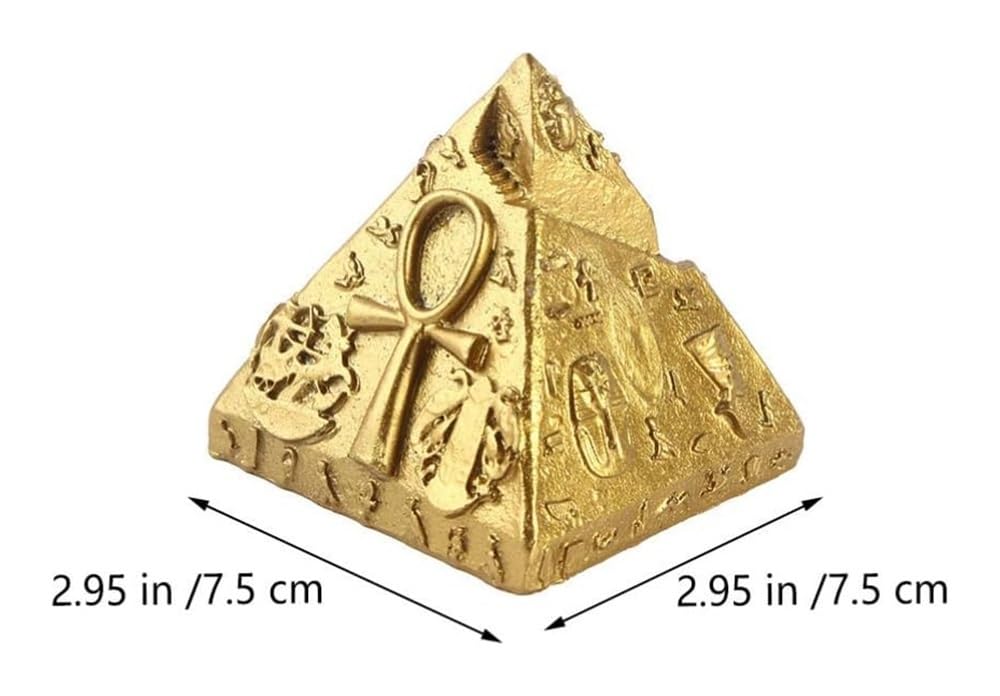 Statua d'arte Regali 2PCS Piramide Egiziana Modello Egitto Dei Piramide Figurine Resina Piramidi Egiziane Decorazione Ornamento Da Tavolo Figura Egitto Statua Antica Arte Modello di Costruzione